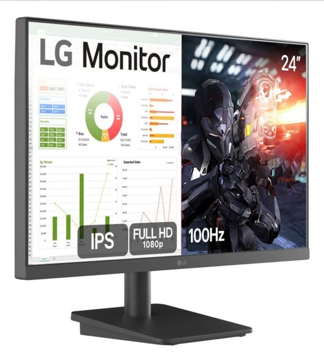 Imagem de Monitor Gamer LG 24MS500-B 24ms Ips Fullhd 100hz Ajuste De Inclinação Negro na loja Mercado Livre