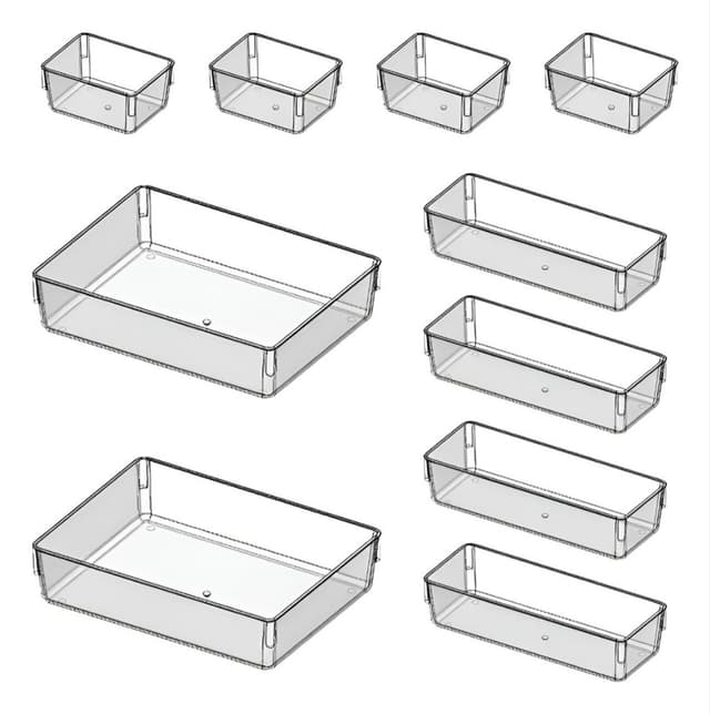 Imagem de Kit 10 Organizadores Acrílico Cristal Modular na loja Mercado Livre