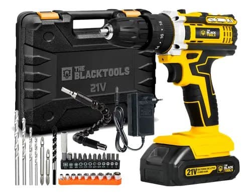 Imagem de Parafusadeira E Furadeira Impacto The Black Tools Tb-21pw 3/8 21v na loja Mercado Livre