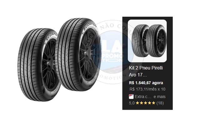 Imagem de Kit 2 Pneus Pirelli Aro 17 Scorpion 205/55 R17 V na loja Mercado Livre