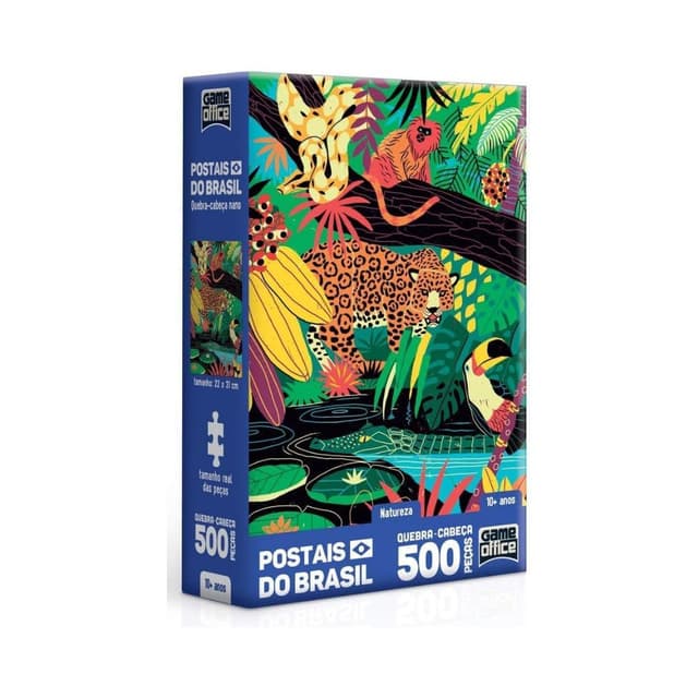 Imagem de Quebra-cabeça Postais do Brasil Natureza 500 pçs nano Toyster na loja Amazon
