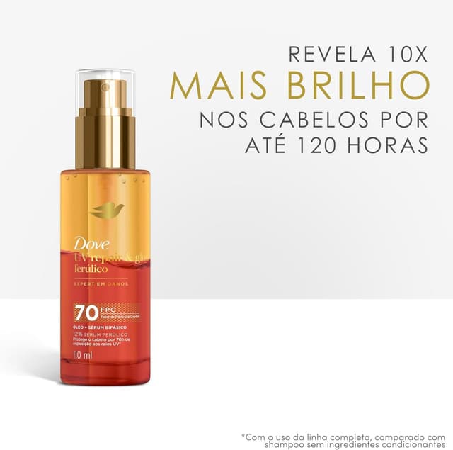 Imagem de Dove Óleo e Sérum Bifásico UV Repair & Glow + Ferúlico 110ml na loja Amazon