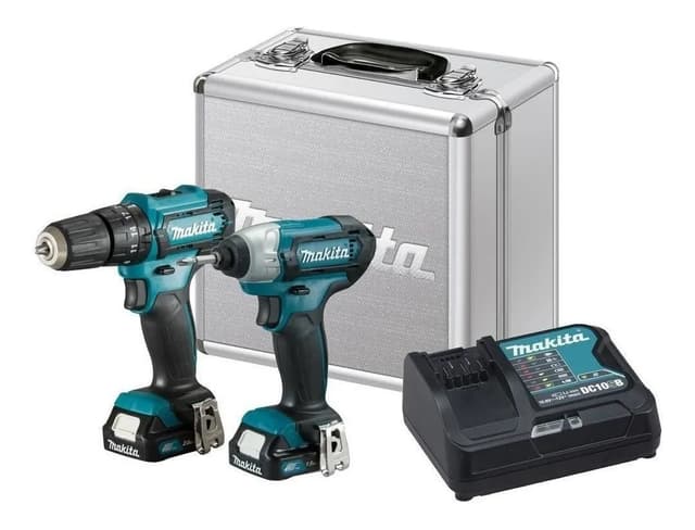 Imagem de Combo Parafusadeira/Furadeira de Impacto + Parafusadeira de Impacto a Bateria 12V com Maleta na loja Mercado Livre