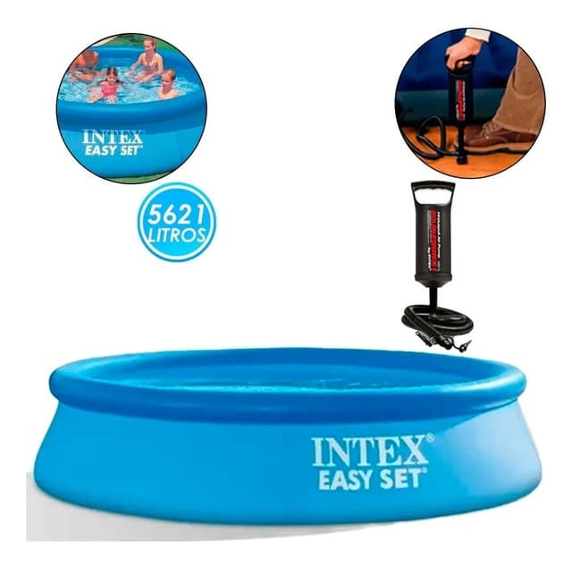 Imagem de Piscina Inflável 5621 Litros Easy Set Intex + Bomba na loja Mercado Livre