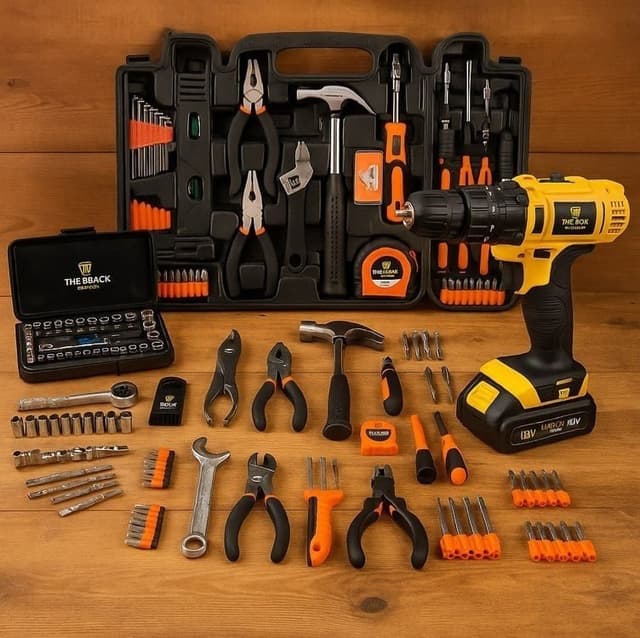 Imagem de Furadeira/Parafusadeira Sem Fio | Bateria 12V | Kit com 169 Ferramentas | Maleta na loja Mercado Livre