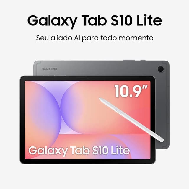 Imagem de Tablet Samsung Galaxy Tab S10 Lite, 128GB, Tela 10.9", WIFI, Cinza na loja Mercado Livre
