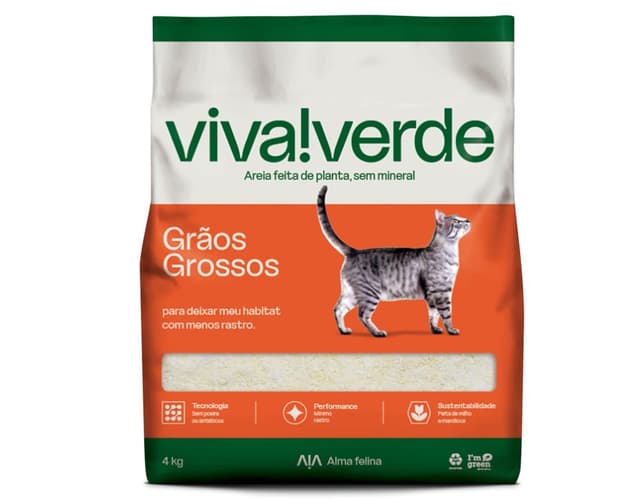 Imagem de Areia Higiênica Viva Verde 4kg na loja Amazon
