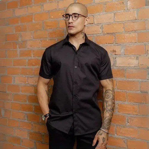 Imagem de Camisa Social Gola Italiana na loja Mercado Livre