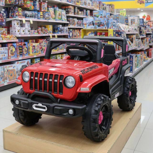 Imagem de Jipe Infantil Elétrico 12V Carrinho Controle Remoto Música Cor Vermelho Voltagem Do Carregador 110V/220V BrinqKids na loja Mercado Livre