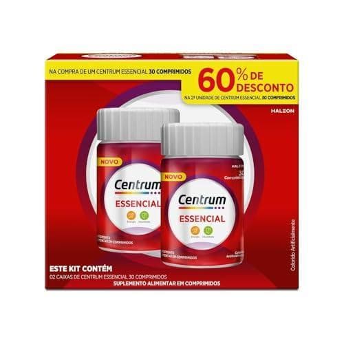 Imagem de Centrum Essencial Multivitamínico Diário, com Complexo B, Vitamina D, e Magnesio, 2 Frascos com 30 Comprimidos cada na loja Amazon