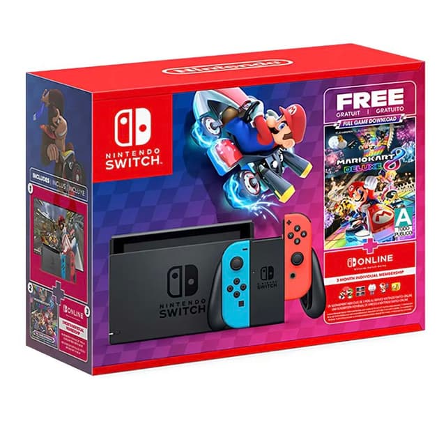 Imagem de Console Switch V2 32GB + Mario Kart 8 Nintendo na loja Mercado Livre