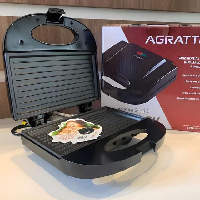 Imagem de Sanduicheira Elétrica Agratto 220v na loja Amazon