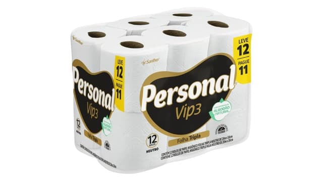 Imagem de 12 un. Personal Papel Higiênico Vip Folha Tripla na loja Amazon