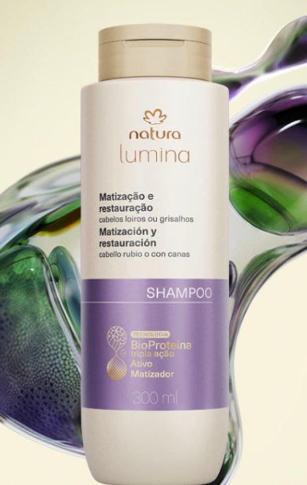 Imagem de Shampoo Matizador Cabelos Loiros E Grisalhos Lumina na loja Mercado Livre
