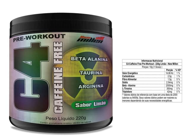 Imagem de Pré Treino C4 Caffeine Free (220g), Limão na loja Amazon