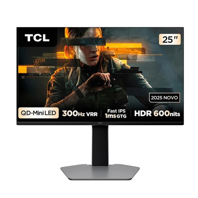 Imagem de Monitor Gamer TCL 25 Polegadas QLED Mini LED Full HD G64 300Hz 1ms (GtG) Freesync HDR 600 nits 25G64 na loja Mercado Livre