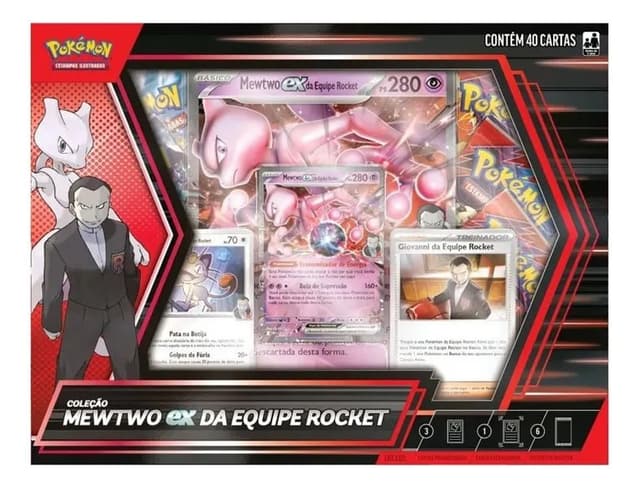 Imagem de Box Pokémon Coleção Mewtwo Ex Da Equipe Rocket Copag Mewtwo na loja Mercado Livre