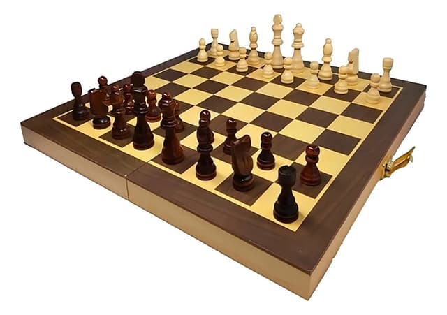 Imagem de Jogo De Xadrez E Damas Profissional 2 Em 1 Hoyle na loja Mercado Livre