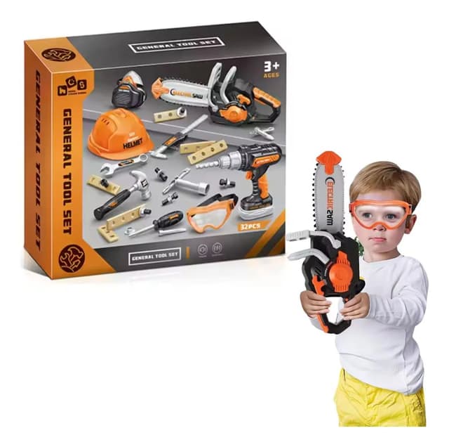 Imagem de Kit Ferramentas Com Moto Serra E Furadeira Elétrica Completo na loja Mercado Livre