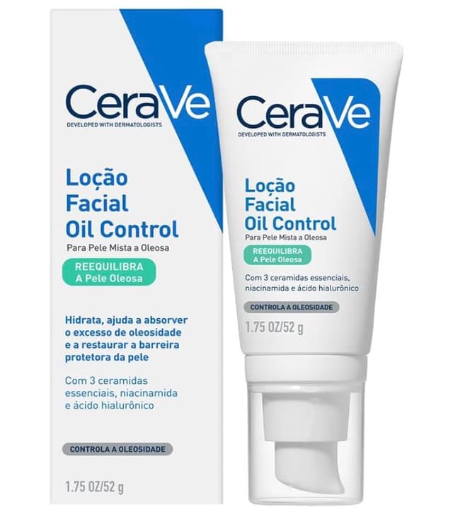 Imagem de CeraVe Loção Facial Hidratante Oil Control para Pele Mista a Oleosa 52g na loja Amazon