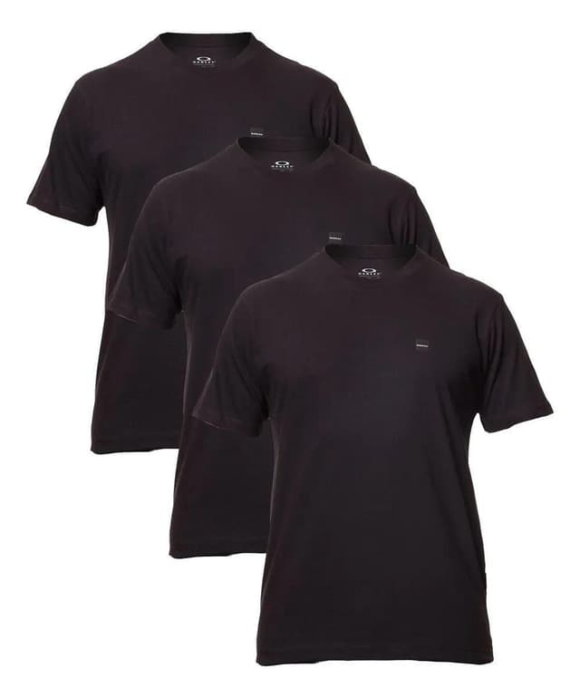 Imagem de Kit 3 Camisetas Casual Masc Patch 2.0 Tee Em Algodão Oakley na loja Mercado Livre