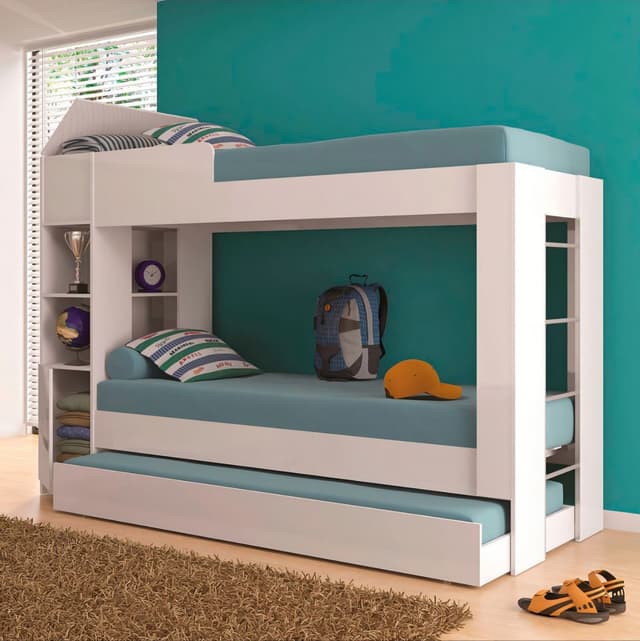 Imagem de Beliche Cama Auxiliar Ditália Treliche CM-15 Branco na loja Mercado Livre