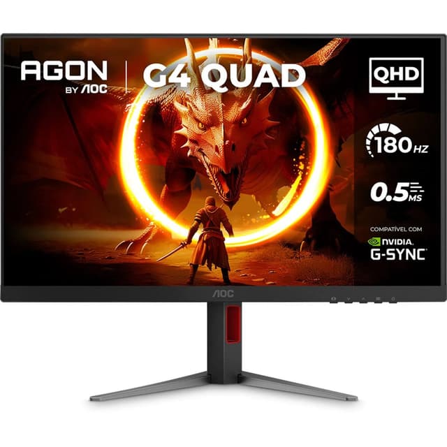 Imagem de Monitor Gamer AOC AGON QUAD 27" QHD 180Hz 0.5ms IPS HDR10 Base Ajustável Q27G4F na loja Amazon