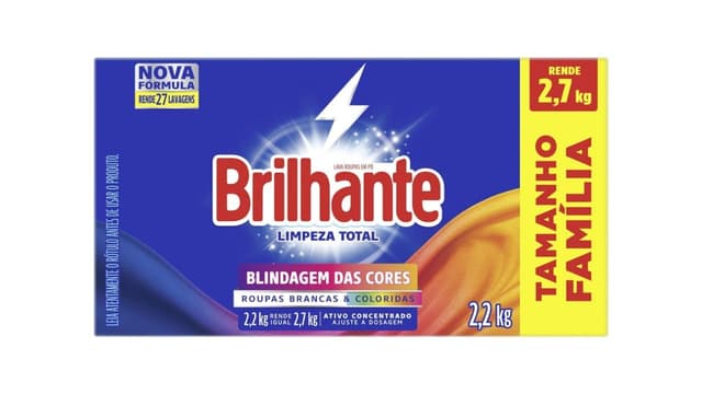 Imagem de Brilhante Limpeza Total Sabão Em Pó 2,2Kg na loja Amazon