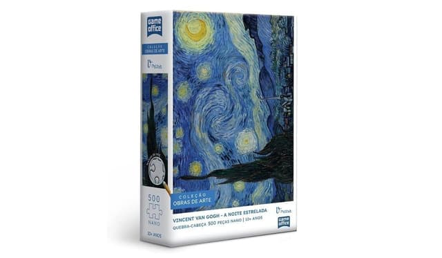 Imagem de Vincent Van Gogh: A Noite Estrelada - Quebra-cabeça - 500 peças nano na loja Amazon