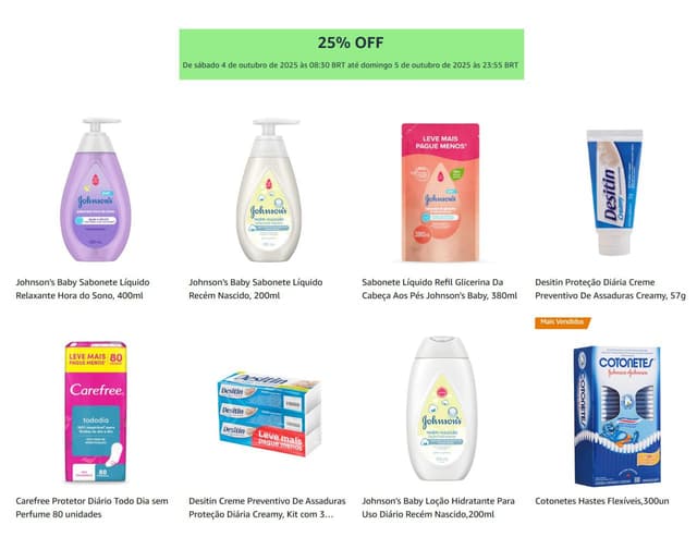 Imagem de Cupom Amazon 25% OFF em Cuidados Pessoais na loja Amazon