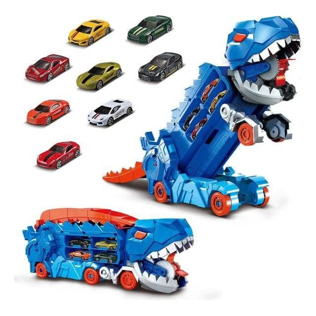 Imagem de Pista Caminhão Dinossauro Com Carrinhos e Maleta de Transporte na loja Mercado Livre